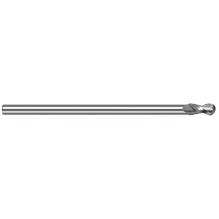 HARVEY TOOL End Mill - Ball - Reduced Shank, 0.2500" (1/4), Overall Length: 3" 24716